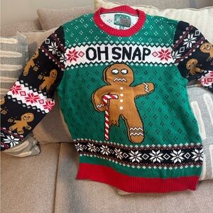 Ugly Christmas Sweater Green Gingerbread Crewneck